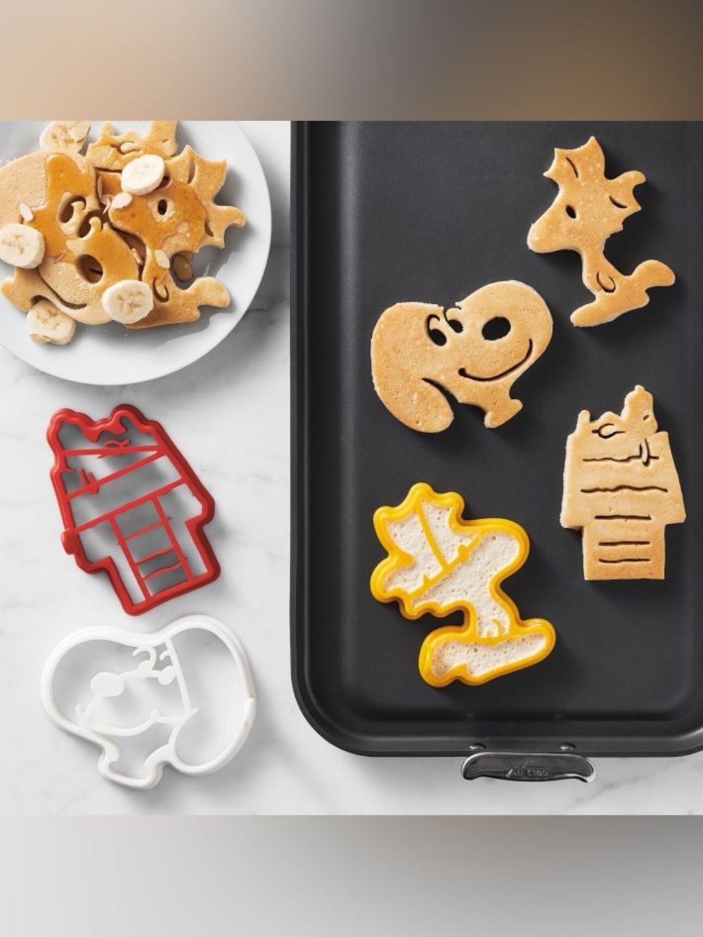 Peanuts Silicone Pancake Molds William Sonoma Snoopy Woodstock 3 molds